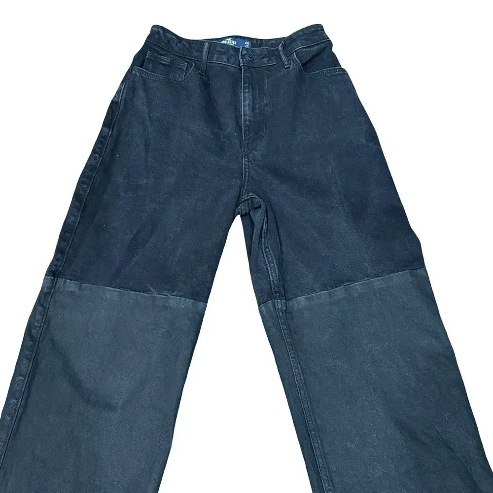 Hollister Ultra‎ High-Rise Black Patchwork Dad Jeans – Size 26 Long